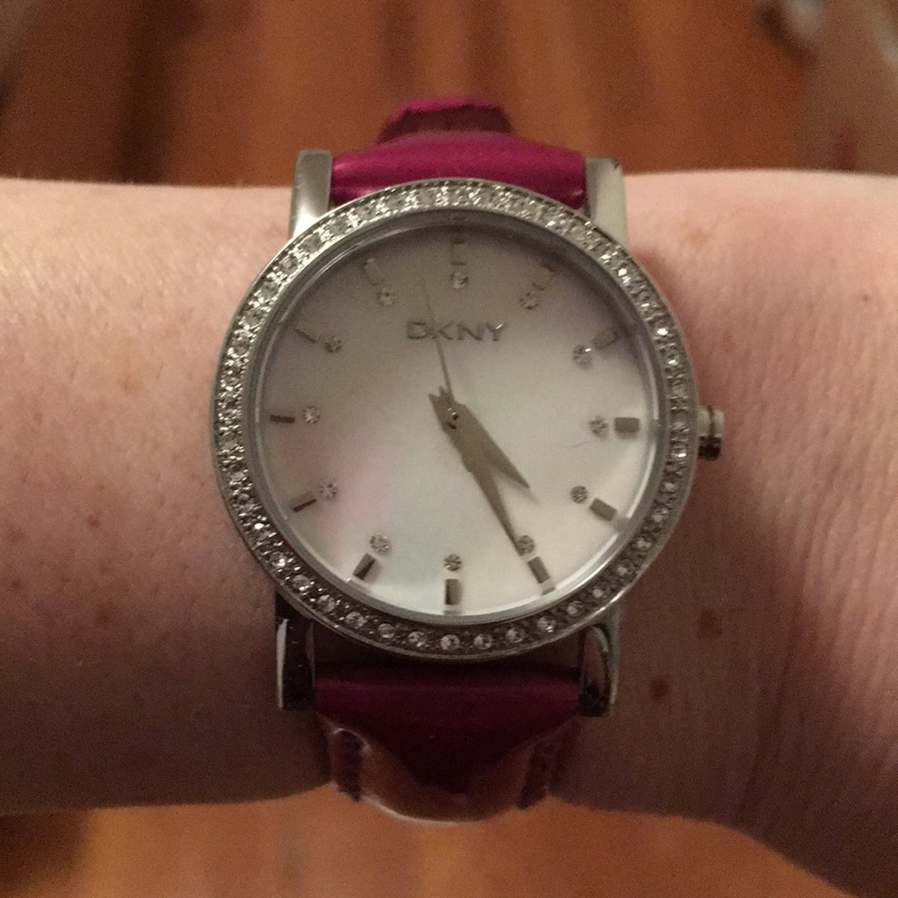 DKNY watch with rhinestones